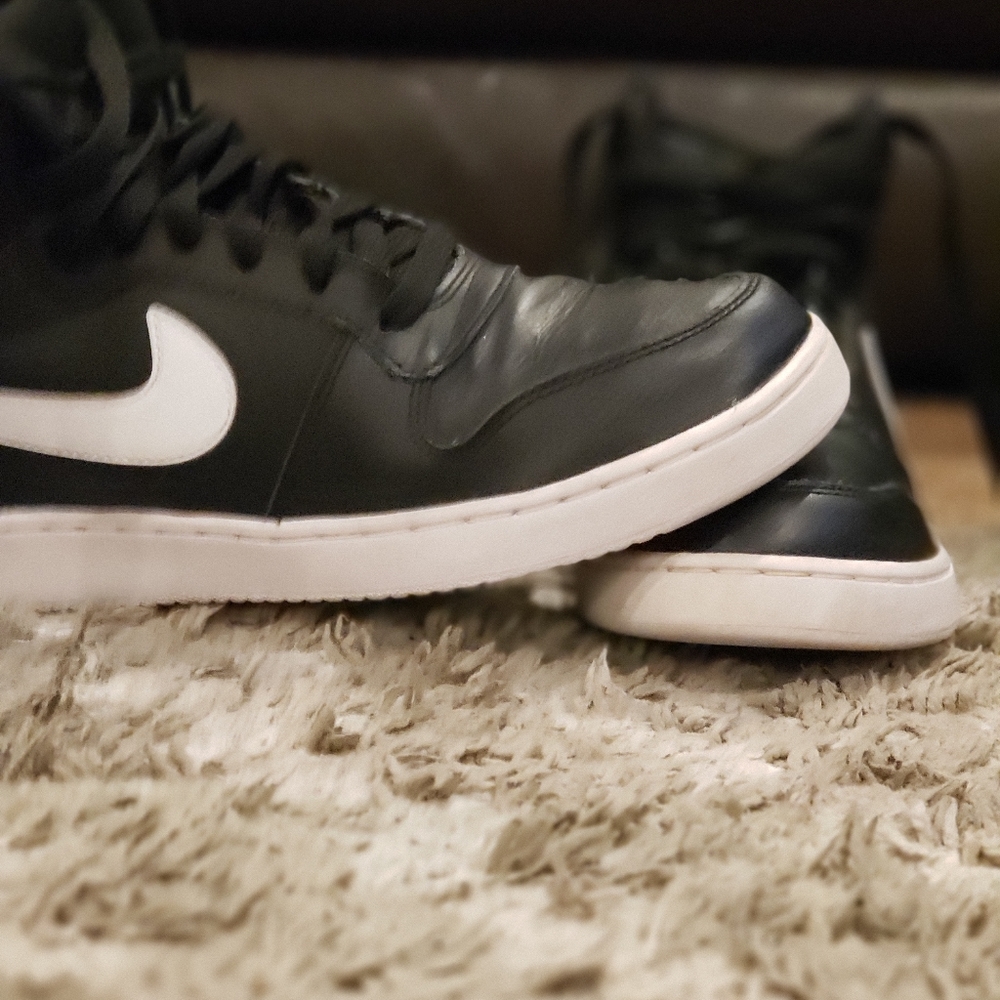 Nike black and white high tops